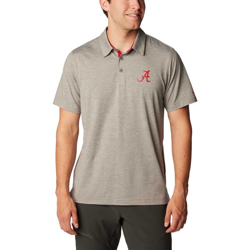コロンビア メンズ トップス プルオーバー スポーツシャツ Men\u0027s Columbia Gray Alabama Crimson Tide Tech Trail Omni-Shade Polo Ala Grey 薄墨色 トップス-メンズファッション-Tシャツ・カットソー