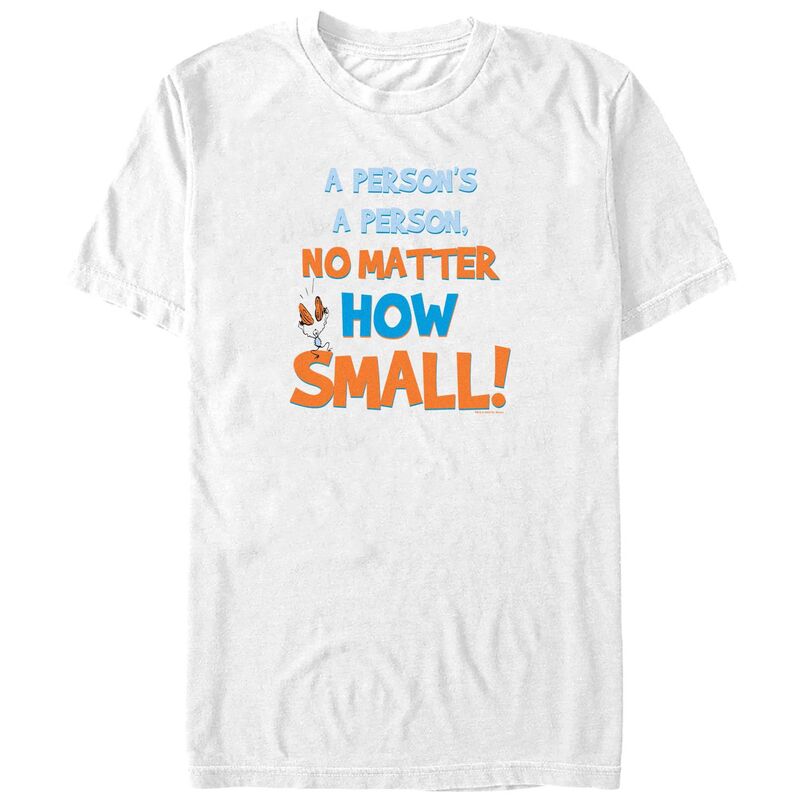 アニメキャラクター メンズ トップス Tシャツ トール グラフィック Licensed Character Big & Tall Dr. Seuss Horton Hears A Who A Person's A Persono Matter How Small Graphic Tee White ホワイト