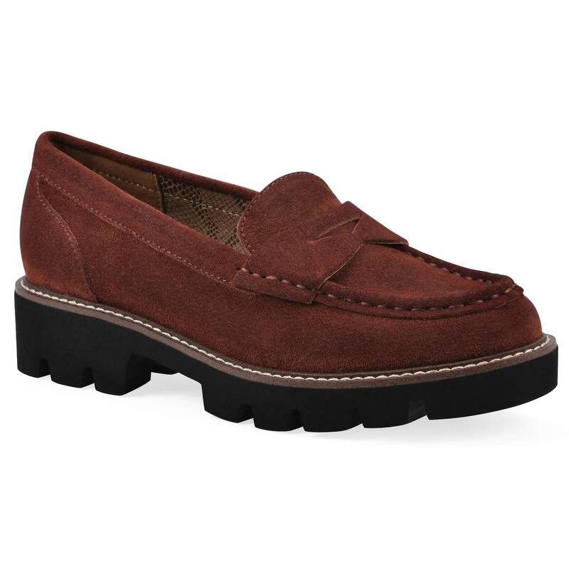 ホワイトマウンテン レディース シューズ スリッポン・ローファー White Mountain Gunner Women's Lug Sole Loafers Rust Suede ラスト｜ReVida 店