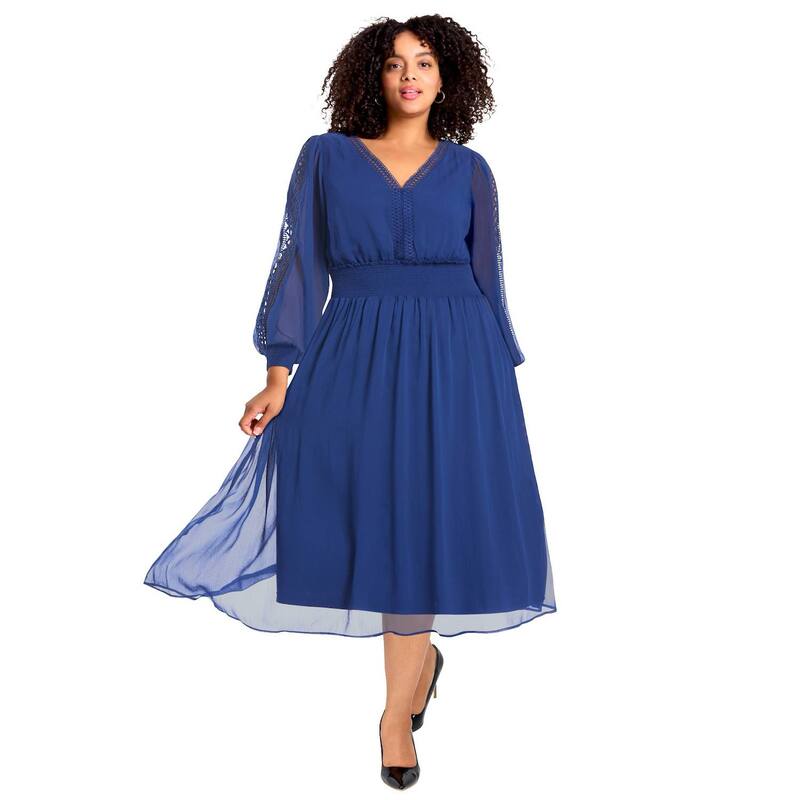 アベニュー レディース トップス 衣装 つけ加える大きさ Avenue Women\u0027s Plusizelena Dress Evening Blue 青み