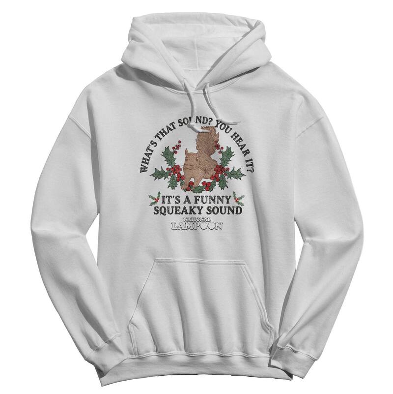 アニメキャラクター メンズ トップス Tシャツ パーカー グラフィック Licensed Character Men's Nationalampoon's Christmas Vacation Squirrel It's A Funny Squeaky Sound Graphic Hoodie White ホワイト 13,490円