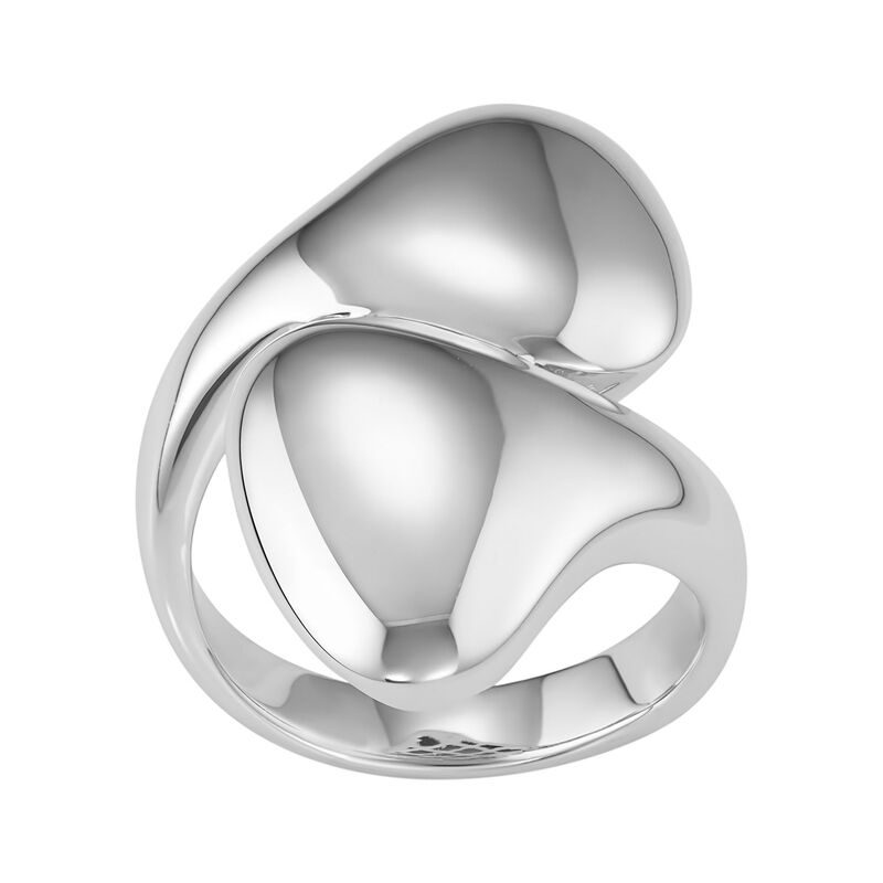 アンブランデッド レディース アクセサリー リング Unbranded Sterling Silver Teardrop Bypass Ringrey グレー