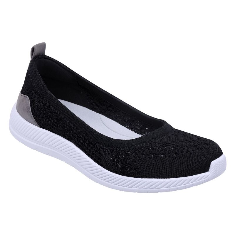 イージースピリット レディース シューズ スニーカー Easy Spirit Glitz Women\u0027skimmer Flats Black 黒いこと