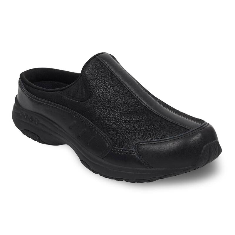 イージースピリット レディース シューズ スニーカー なめし革 Easy Spiritraveltime Women\u0027s Leather Mules Black 黒いこと