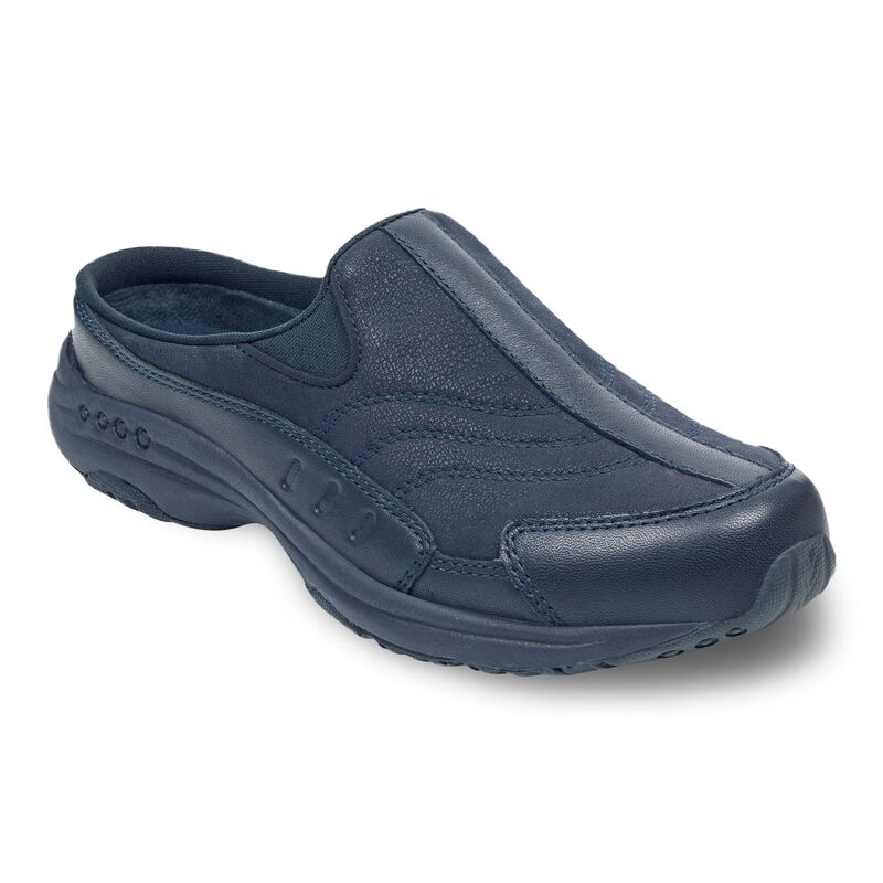 イージースピリット レディース シューズ スニーカー レザー Easy Spiritraveltime Women Leather Mules Navy ネイビー