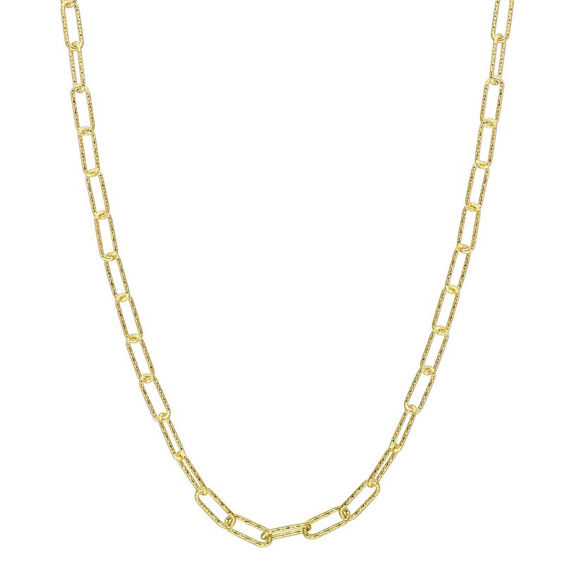 ステラ グレース レディース アクセサリー ネックレス・チョーカー・ペンダントトップ Stella Grace Sterling Silver Fancy Paper Clip Link Chainecklace 18k Gold Plated ゴールド