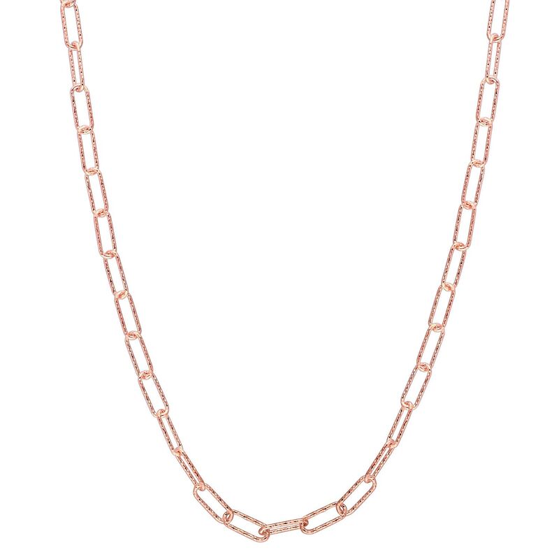 ステラ グレース レディース アクセサリー ネックレス・チョーカー・ペンダントトップ Stella Grace Sterling Silver Fancy Paper Clip Link Chainecklace 18k Rose Plated シルバー
