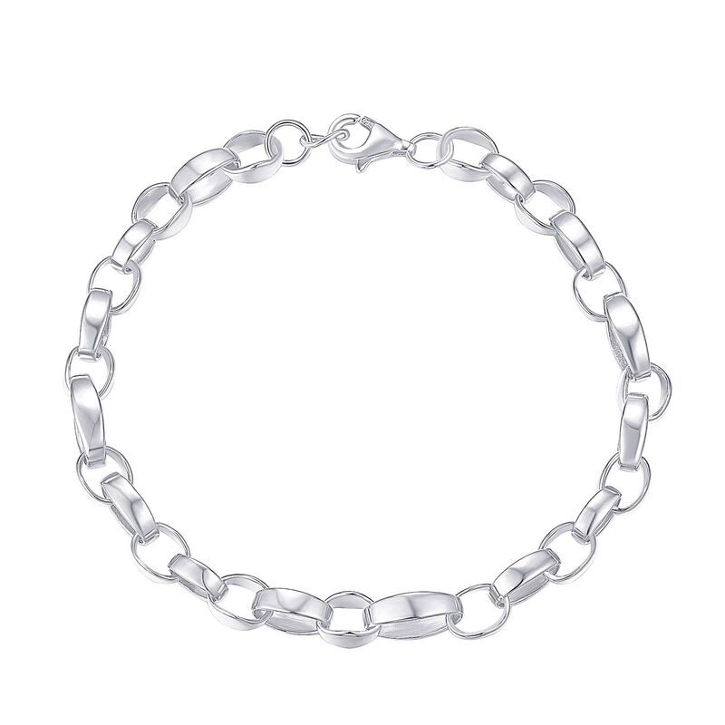 アンブランデッド レディース アクセサリー ブレスレット・バングル・アンクレット Unbranded Platinum Over Silver Link Bracelet Sterling Silver シルバー