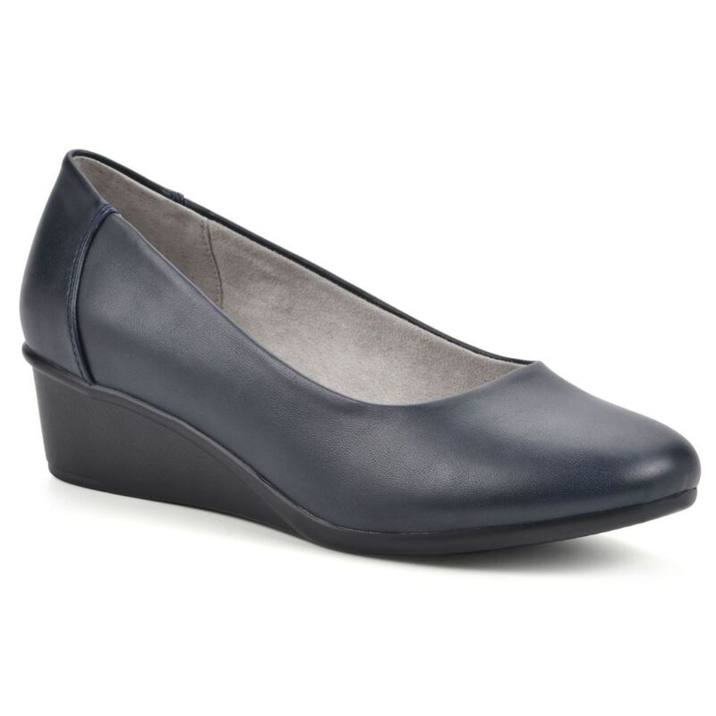 クリフバイホワイトマウンテン レディース シューズ パンプス ヒール Cliffs by White Mountain Boldness Women's Wedge Heels Navy Smooth ネイビー