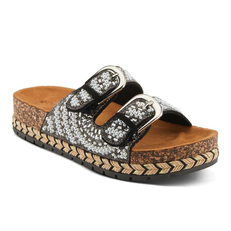 パトリシア レディース シューズ サンダル Patrizia Pearline Women's Beaded Slide Sandals Black Multi ブラック