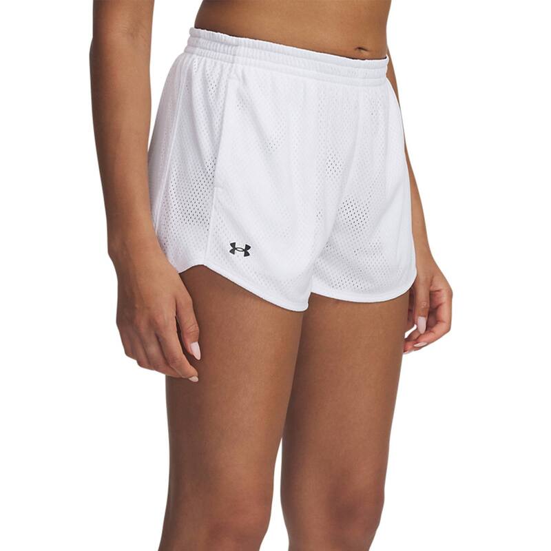 アンダーアーマー レディース ボトムス ハーフパンツ・ショーツ メッシュ ショートパンツ Women's Under Armour Tech Play Up Meshorts White ホワイト｜ReVida 店