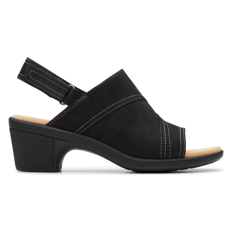 クラークス レディース シューズ サンダル Clarks Emily2 Mist Women\u0027slide Sandals Black 黒いこと