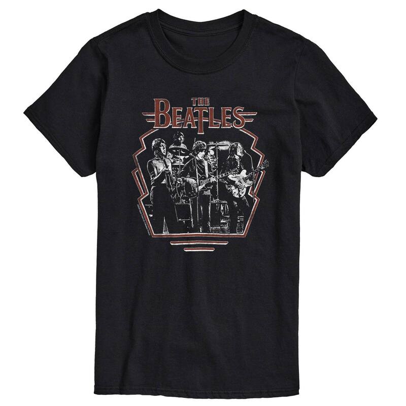 アニメキャラクター メンズ トップス Tシャツ トール グラフィック Licensed Character Big & Tall The Beatles Revolution Live Graphic Tee Black ブラック