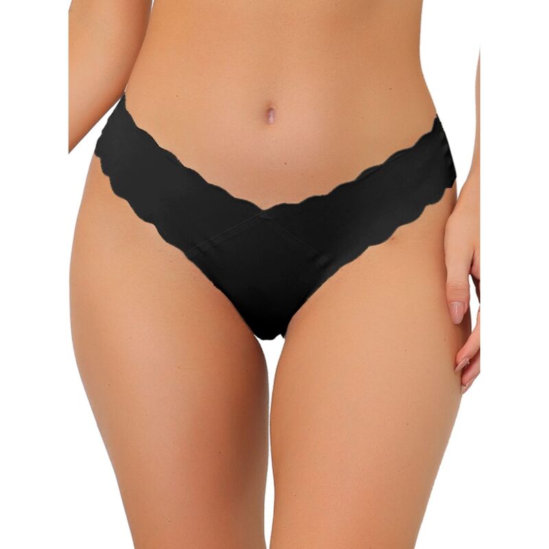 アレグラ ケー レディース アンダー御召しもの ズボン下 ALLEGRA K Women\u0027s No-Show Hipster Unlined Cheeky Underwear V-Shape Waistretch Bikini Black 黒いこと