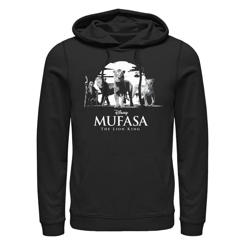 ウォルトディズニー メンズ トップス プルオーバー パーカー グラフィック Disney\u0027s Mufasa The Lion King Black And White Sunset Men\u0027s Graphic Hoodie Black 黒いこと