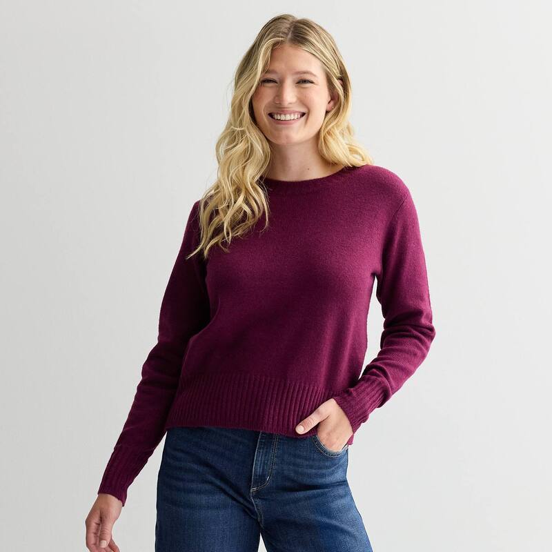 ソノマ レディース アウター ニット・セーター クルーネック Women'sonoma Goods For Life Crewneck Sweater Fragrant Plum プラム