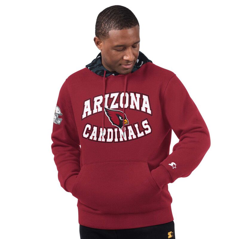 スターター メンズ トップス Tシャツ パーカー Men'starter Cardinal Arizona Cardinals Thursday Night Gridiron Pullover Hoodie Acred レッド
