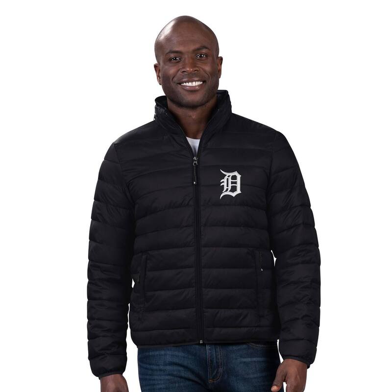 カール バンクス メンズ アウター ジャケット・ブルゾン Men's G-III Sports by Carl Banks Black Detroitigers Packable Neck Pillow Full-Zipuffer Jacketgr Black ブラック