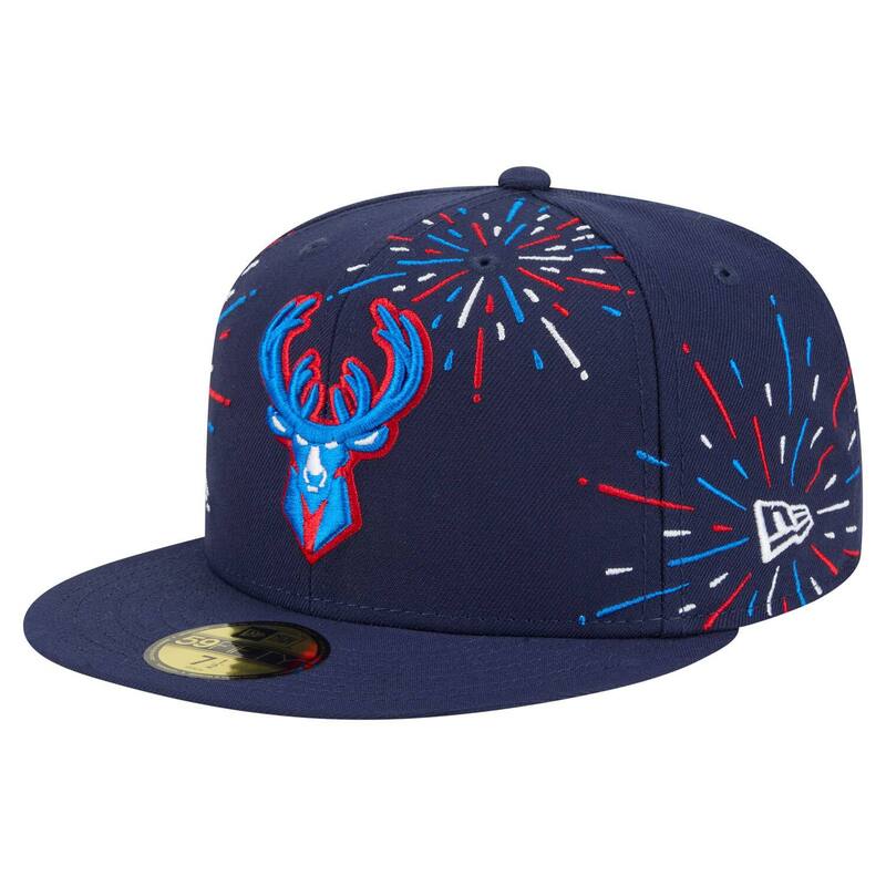 ニューエラ メンズ アクセサリー 帽子 Men's New Era Navy Milwaukee Bucks Americana Fireworks 59FIFTY Fitted Hat Buk Navy ネイビー 12,236円