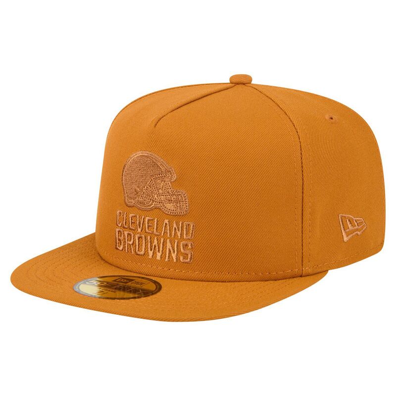 ニューエラ メンズ アクセサリー 帽子 Men's New Era Brown Cleveland Browns Color Pack A-Frame 59FIFTY Fitted Hat Brn Brown ブラウン