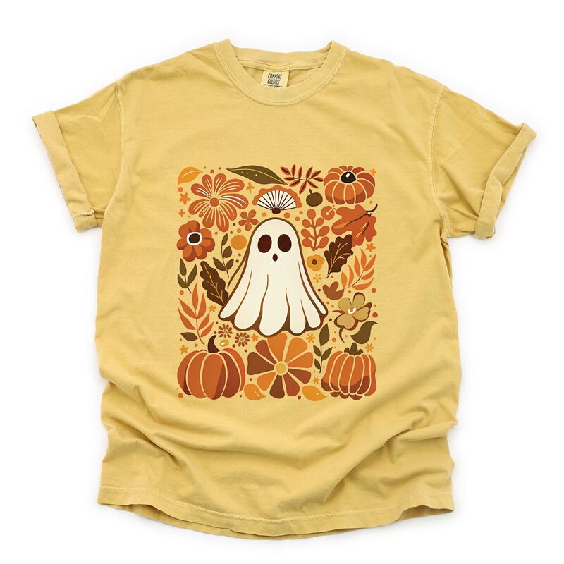 Simply Sage Market レディース トップス Tシャツ フラワー柄 フラワー Simply Sage Market Ghost Floral Collage - Womens Garment Dyed Tee Mustard マスタード 9,225円