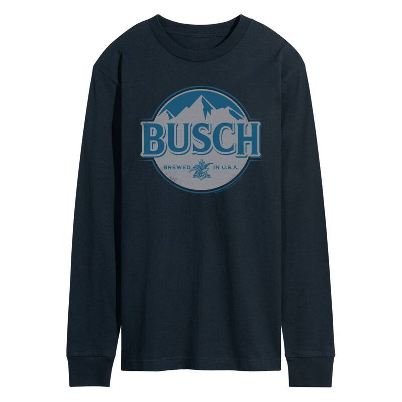 アニメキャラクター メンズ トップス Tシャツ ロゴ グラフィック Licensed Character Men's Busch Logo Long Sleeve Graphic Tee Navy ネイビー｜ReVida 店 7,336円