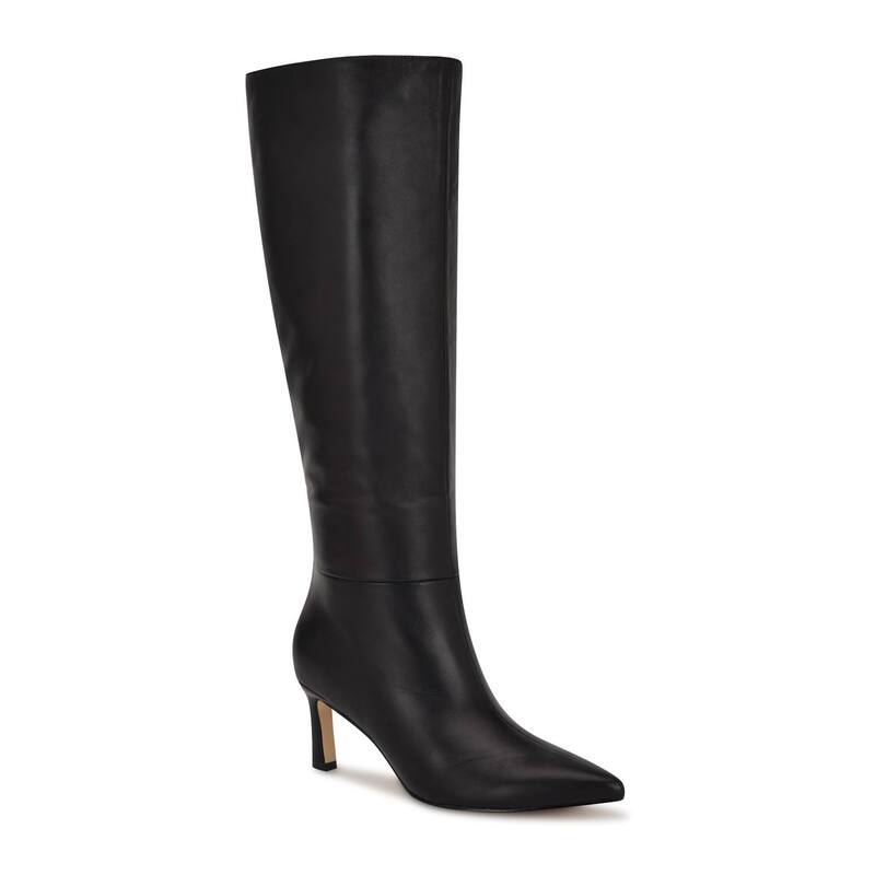 ナインウェスト レディース シューズ ブーツ・レインブーツ Nine West Lorthey Women's Knee High Dress Boots Black Leather ブラック