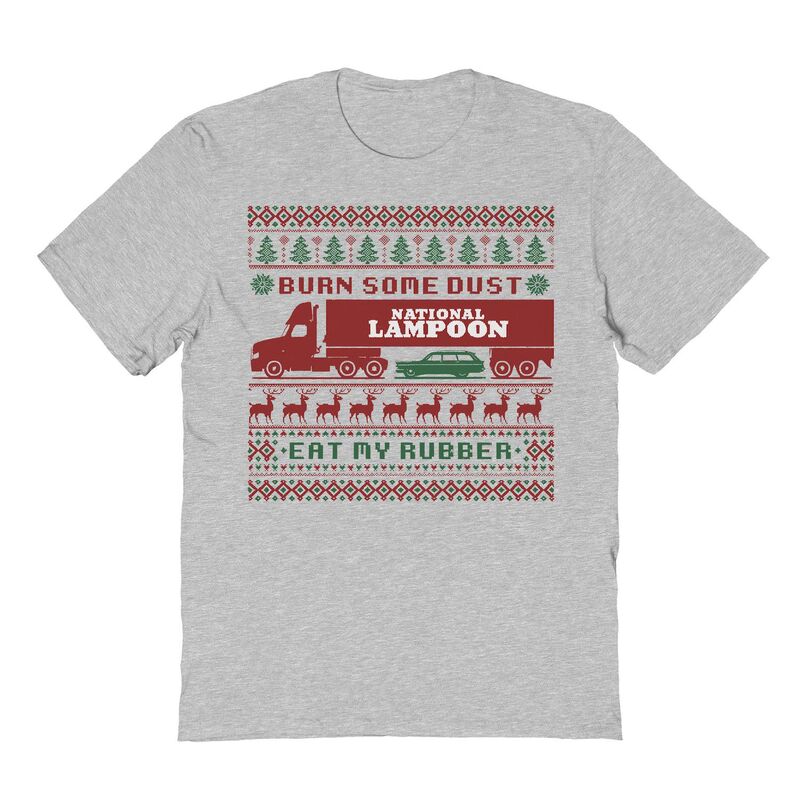 アニメキャラクター メンズ トップス Tシャツ グラフィック Licensed Character Men's Nationalampoon's Christmas Vacation Burn Some Dust Eat My Rubber Graphic Tee Sport Gray グレー