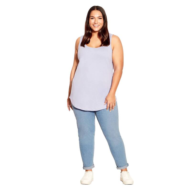アベニュー レディース ボトムス デニムパンツ プラスサイズ プチ Avenue Women's Plusize Petite Denim Girlfriend Stretch Jean Light Wash デニム|ReVida 店