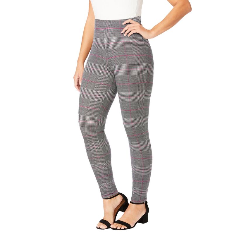 ジェシカロンドン レディース ボトムス カジュアルパンツ プラスサイズ コットン Jessica London Women's Plusizeveryday Stretch Cotton Legging Black Plaid ブラック