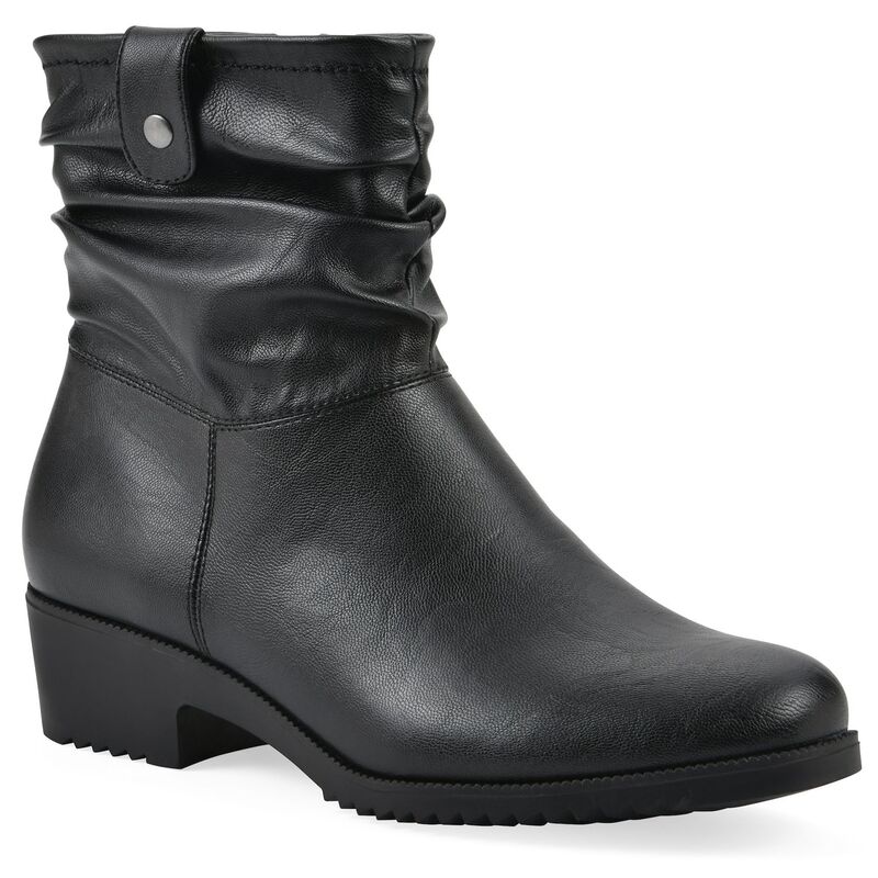 クリフバイホワイトマウンテン レディース シューズ ブーツ・レインブーツ アンクル ヒール Cliffs by White Mountain Dunia Women Ankle Booties with Block Heel Black Smooth ブラック