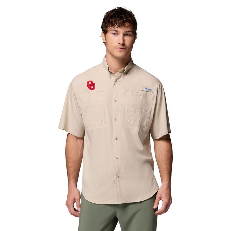 コロンビア メンズ トップス プルオーバー 落ち込む Men\u0027s Columbia Tan Oklahoma Sooners Tamiami Omni-Shade Button-Down Shirt Okl Multi マルチ色つや
