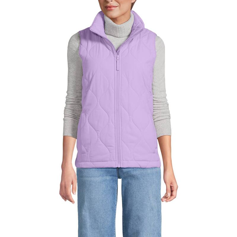 ランズエンド レディース アウター ジャケット・ブルゾン キルティング トール ベスト Women's Tallands' End FeatherFree Quilted Insulated Vest Whisper Lilac ライラック|ReVida 店