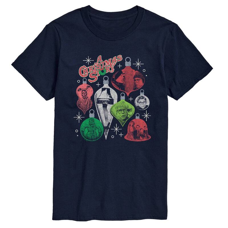 アニメキャラクター メンズ トップス Tシャツ トール グラフィック Licensed Character Big & Tall A Christmastory Graphic Tee Navy ネイビー