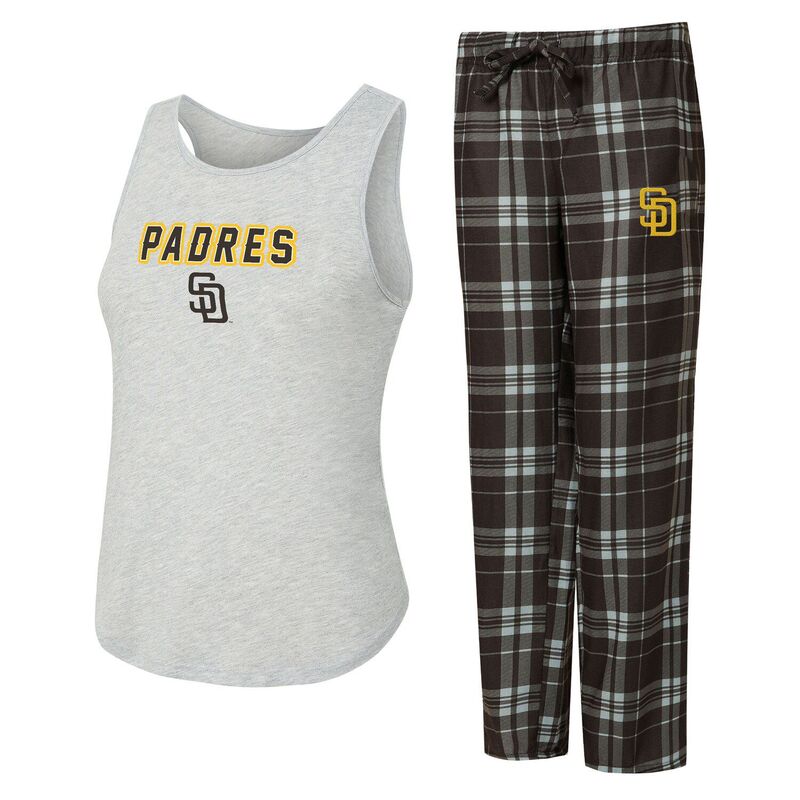 アンブランデッド レディース アンダーウェア ナイトウェア Unbranded Women's Conceptsport San Diego Padres Regulate Tank & Pant Set Pad Brown ブラウン