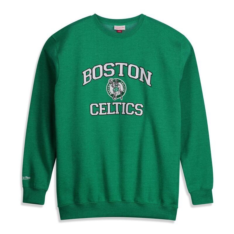 ミッチェル&ネス メンズ トップス Tシャツ クルーネック スウェットール Men's Mitchell & Ness Heather Kelly Green Boston Celtics Hardwood Classics Big & Tall Crewneck Sweatshirt Cel Green グリーン