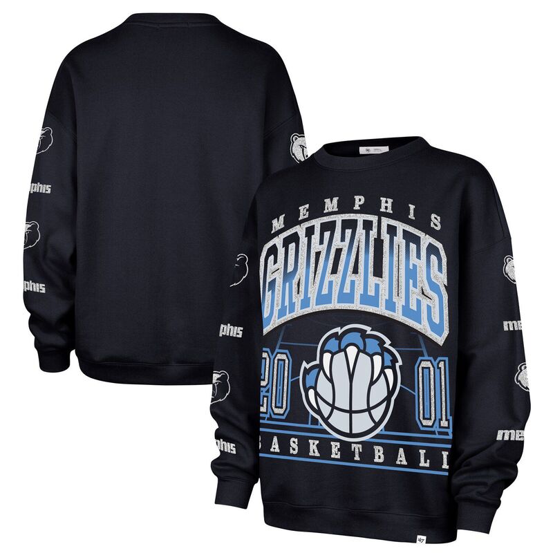 フォーティセブンブランド レディース トップス プルオーバー 汗水 47 Brand Women\u0027s \u002747 Navy Memphis Grizzlies 2025/26 City Edition Go Big Oversized Sweatshirt Grz Navy 米国海軍