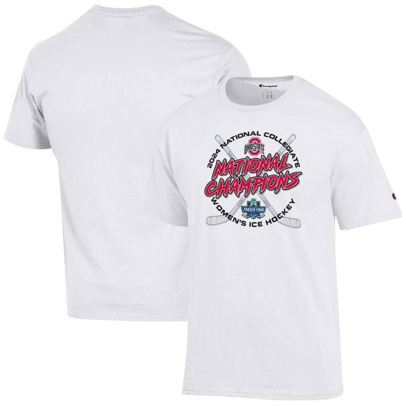 チャンピオン メンズ トップス Tシャツ Unisex Champion White Ohio State Buckeyes 2024 NCAA Women's Ice Hockey National Champions Lockeroom T-Shirt Osu White ホワイト