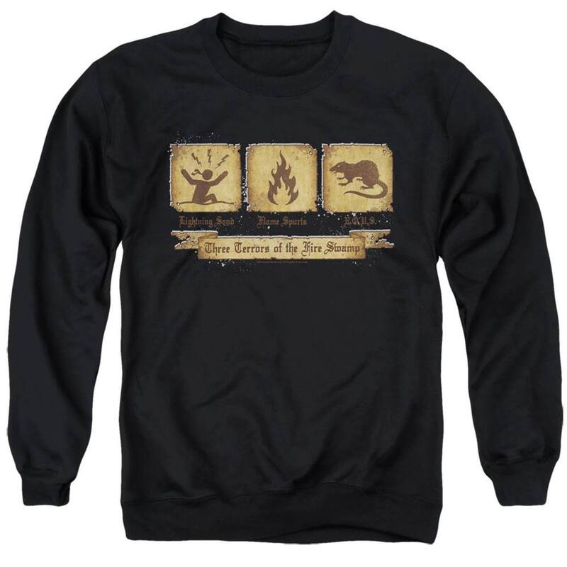 アニメキャラクター メンズ アウター ニット・セーター クルーネック スウェット シャツ Licensed Character Princess Bride Three Terrors Adult Crewneck Sweatshirt Black ブラック