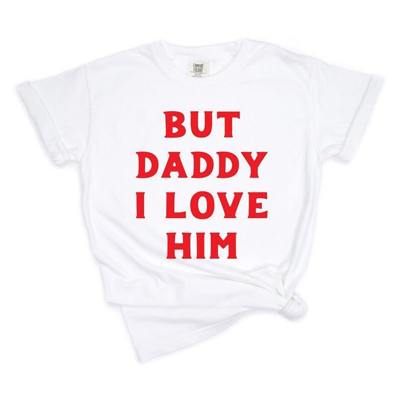 Simply Sage Market レディース トップス ティーシャツ Simply Sage Market Daddy I Love Him Garment Dyed Tees White 白いこと トップス-Tシャツ・カットソー