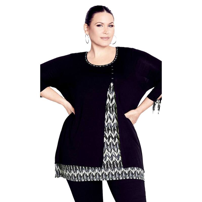 アベニュー レディース トップス Tシャツ プラスサイズ プリント Avenue Women\'s Plusize Alena Printunic Neutral Brushed Animal アニマル