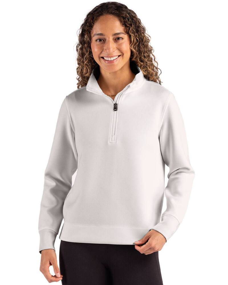 カッターアンドバック レディース アウター ジャケット・ブルゾン Cutter & Buck Roam Epic Versatility Womens 1/4 Zipullover Solitaire|ReVida 店