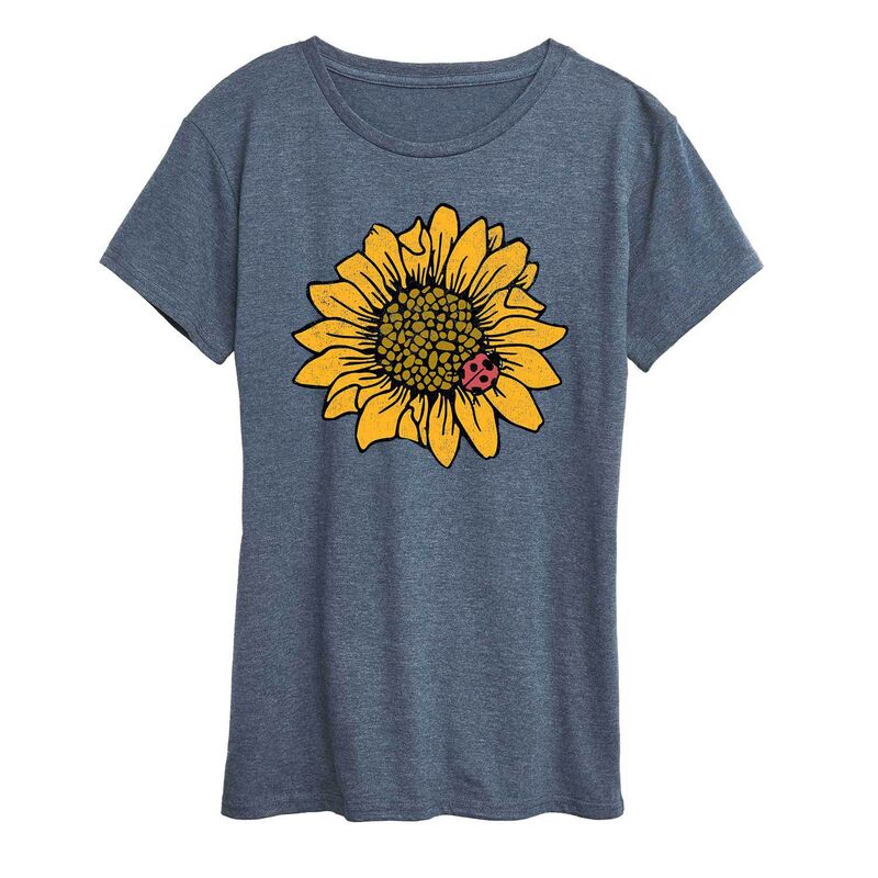 アニメキャラクター レディース トップス Tシャツ グラフィック Licensed Character Women'sunflower Ladybugraphic Tee Heather Blue ヘザー