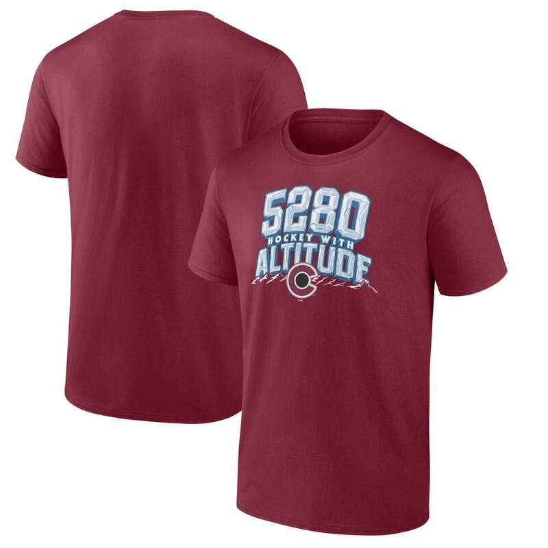 ファナティクス メンズ トップス Tシャツ Men's Fanatics Burgundy Colorado Avalanche Local T-Shirt Ava Med Re バーガンディ