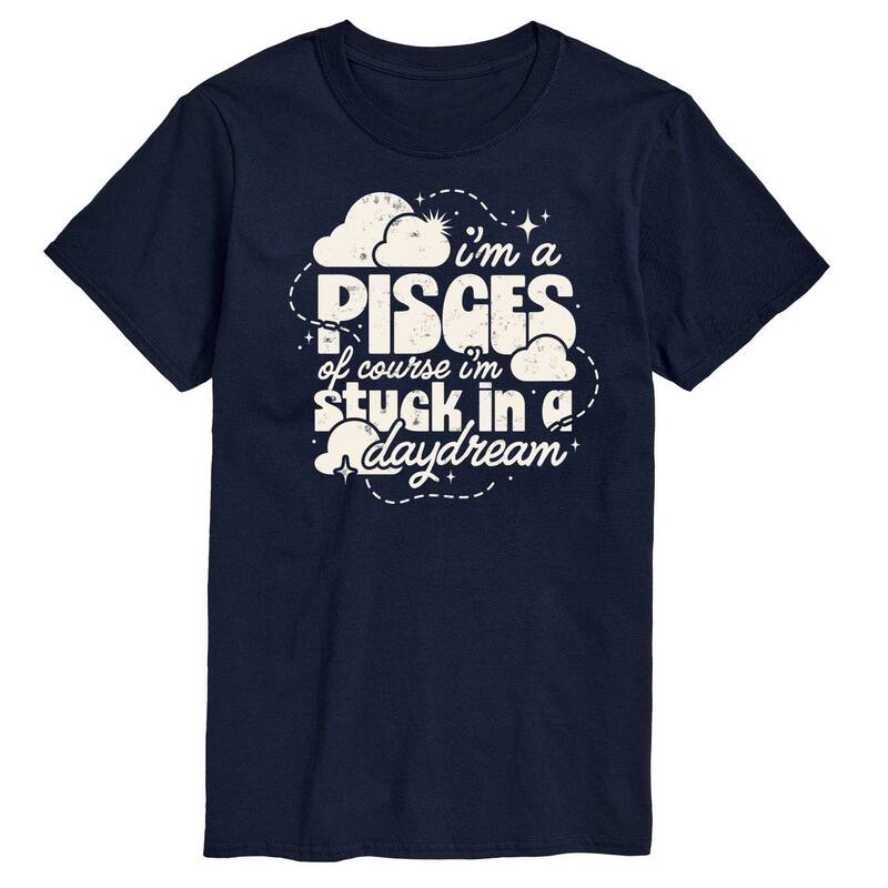 アニメキャラクター メンズ トップス Tシャツ グラフィック Licensed Character Men's I'm A Pisces Daydream Graphic Tee Navy ネイビー