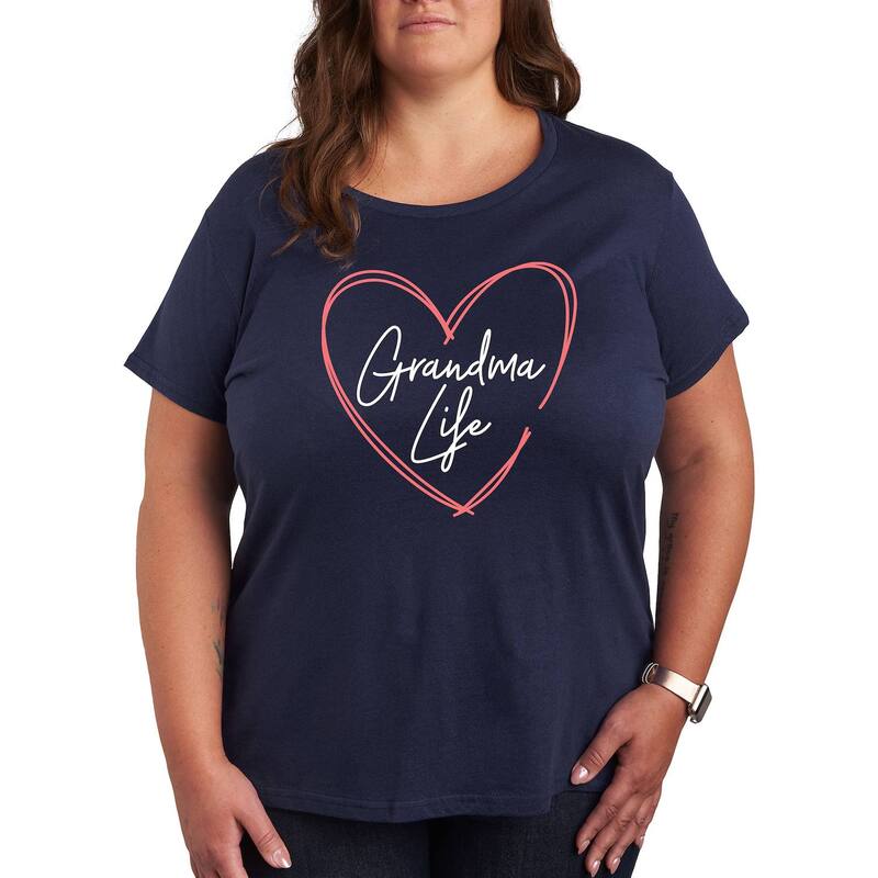 アンブランデッド レディース トップス Tシャツ プラスサイズ グラフィック Unbranded Plus Grandma Life Graphic Tee Navy ネイビー