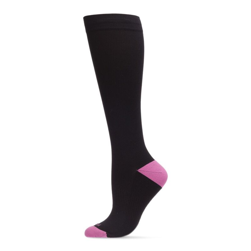 メモイ レディース アンダーお召しもの ソックス ナイロン MeMoi Women\u0027solid Nylon 15-20mmHgraduated Compression Socks Black 黒いこと