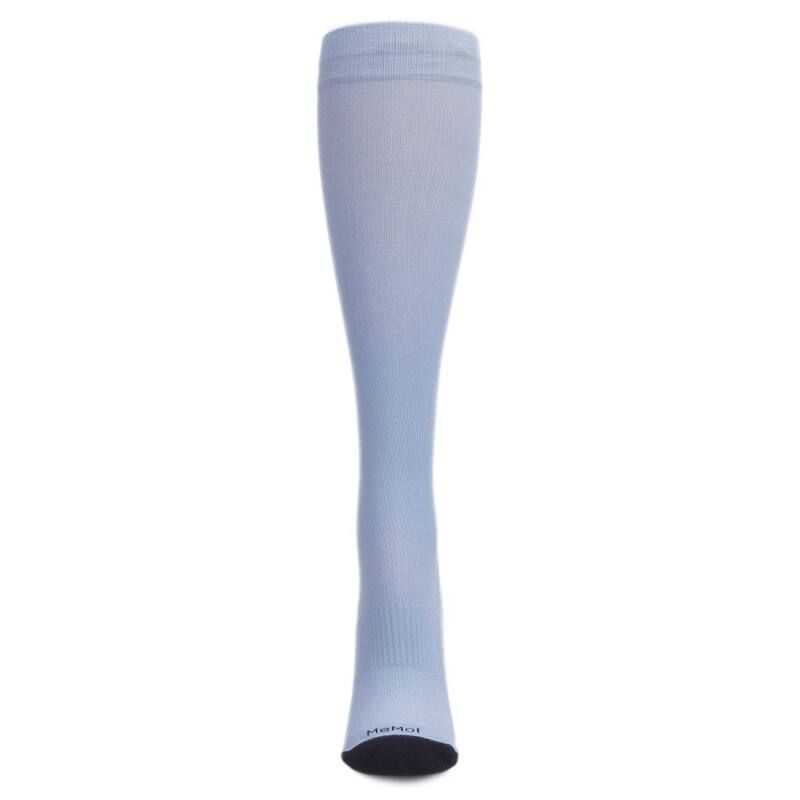 メモイ レディース アンダーお召しもの ソックス ナイロン MeMoi Women\u0027solid Nylon 15-20mmHgraduated Compression Socks Light Blue 青色