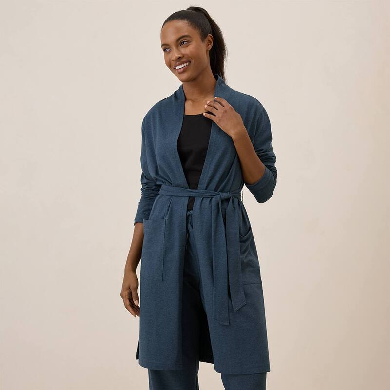 パクト レディース アンダーウェア ナイトウェア コットン Pact Cool Stretch Lounge Duster Made With Organicotton French Navy Heather ヘザー