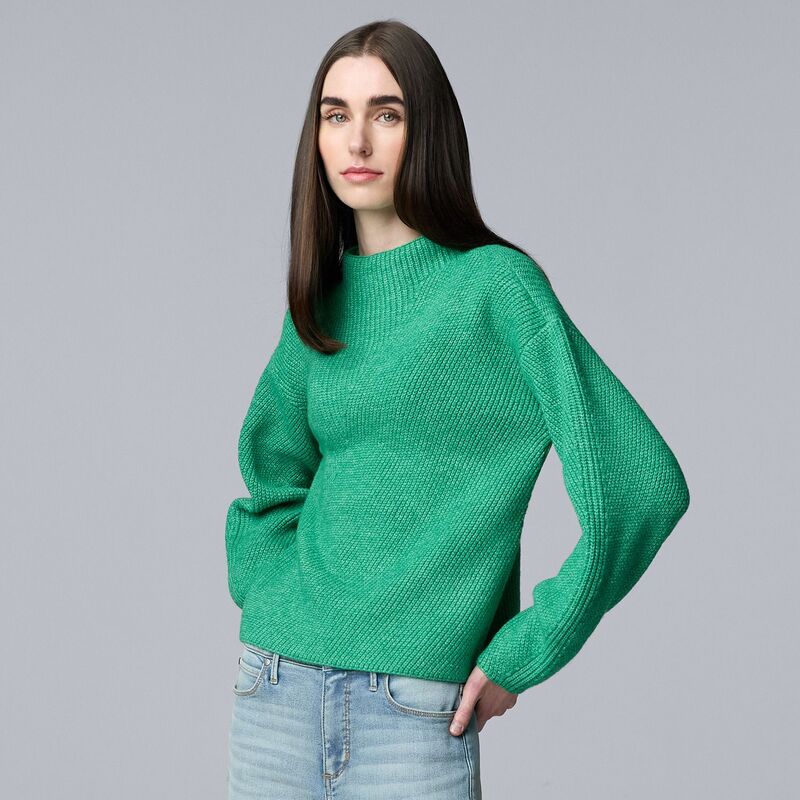 ヴェラウォン レディース アウター ニット・セーター Women'simply Vera Wang Seamedetail Sweater Trail Green グリーン｜ReVida 店
